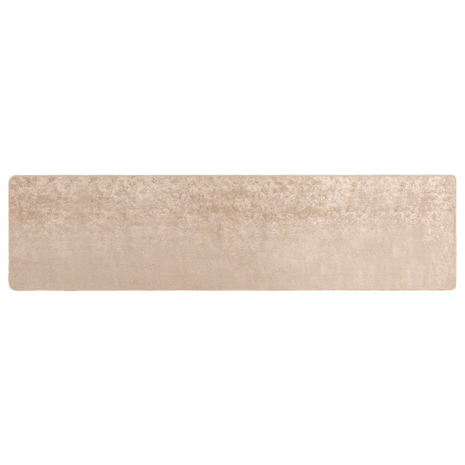 vidaXL Teppichläufer MARSA Beige 80 x 400 cm Polyester und PVC