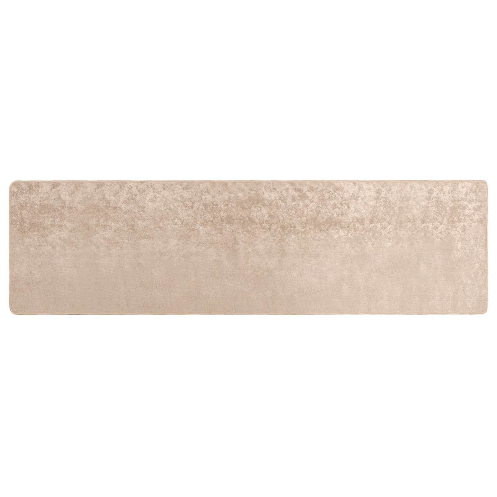 vidaXL Teppichläufer MARSA Beige 100 x 400 cm Polyester und PVC