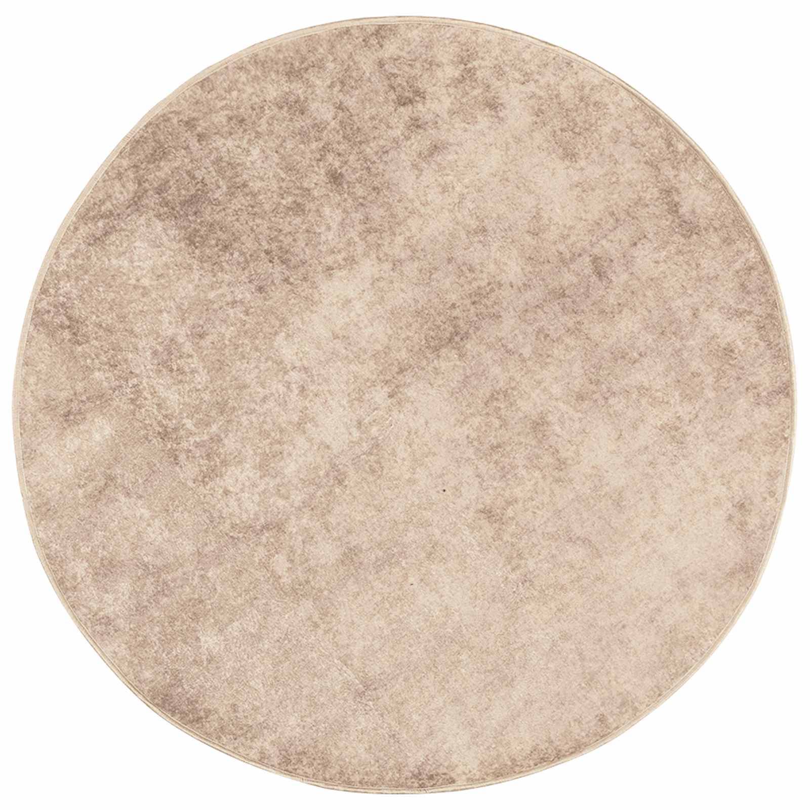 vidaXL Teppichläufer MARSA Beige 120 x 120 cm Polyester und PVC