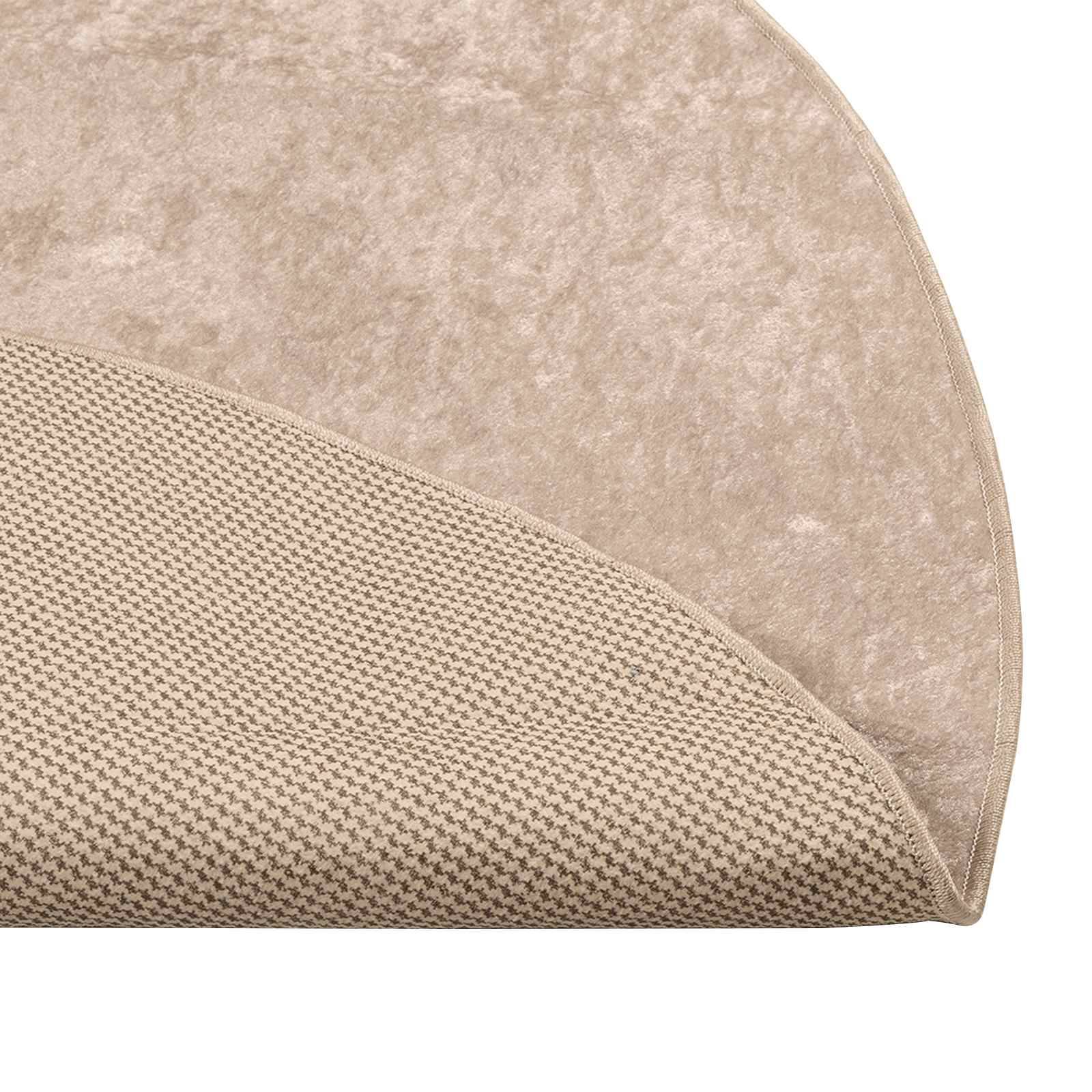 vidaXL Teppichläufer MARSA Beige 120 x 120 cm Polyester und PVC