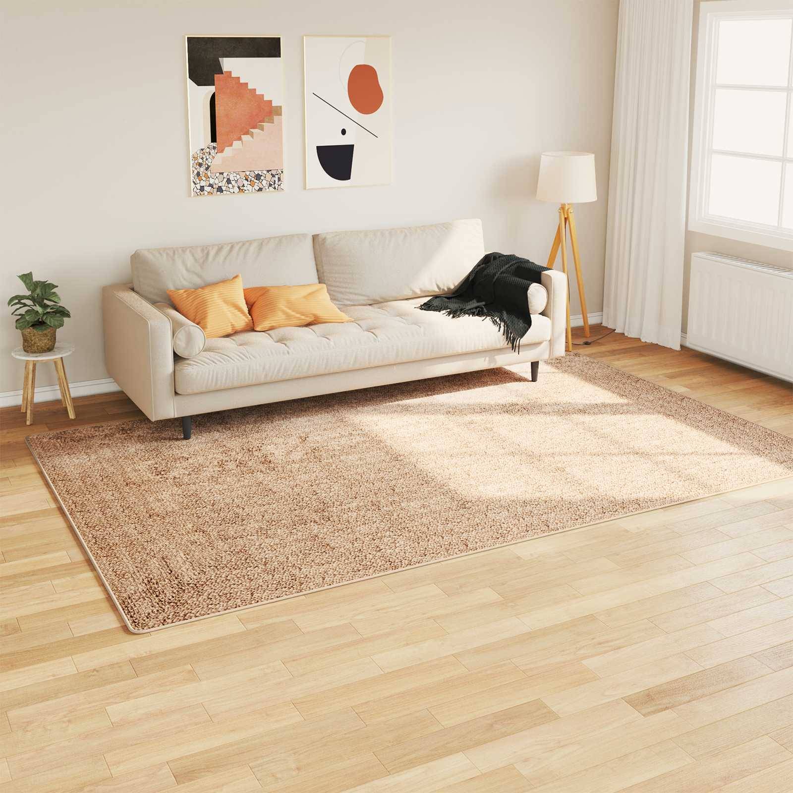 vidaXL Teppichläufer MARSA Gelb 150 x 230 cm Polyester und PVC