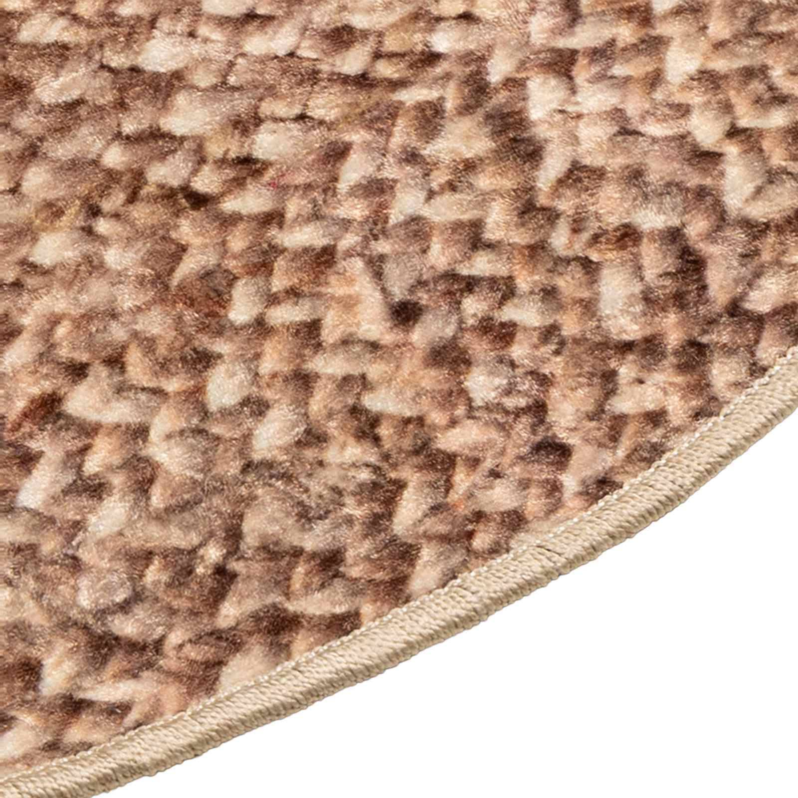 vidaXL Teppichläufer MARSA Gelb 120 x 120 cm Polyester und PVC