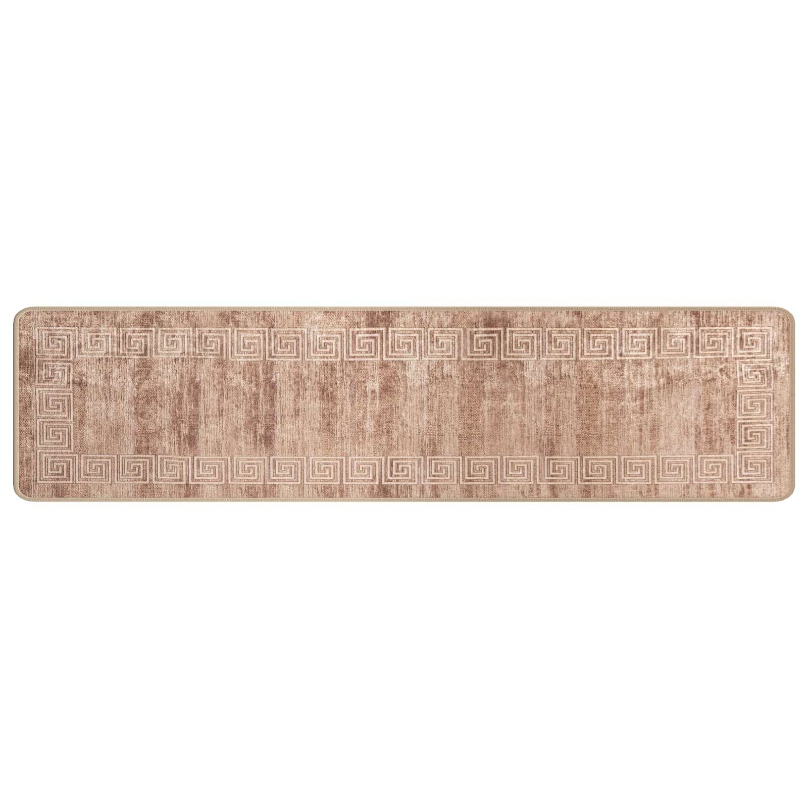 vidaXL Teppichläufer MARSA Weiß 50 x 300 cm Polyester und PVC