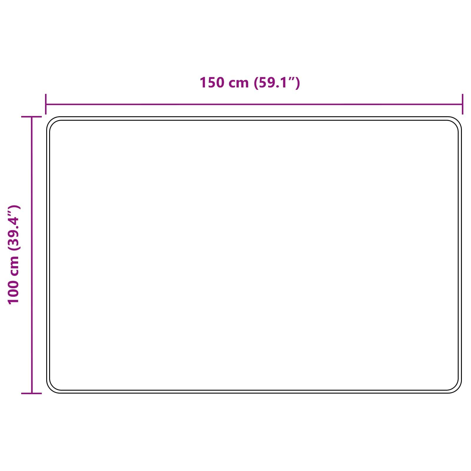 vidaXL Teppichläufer MARSA Schwarz 100 x 150 cm Polyester und PVC