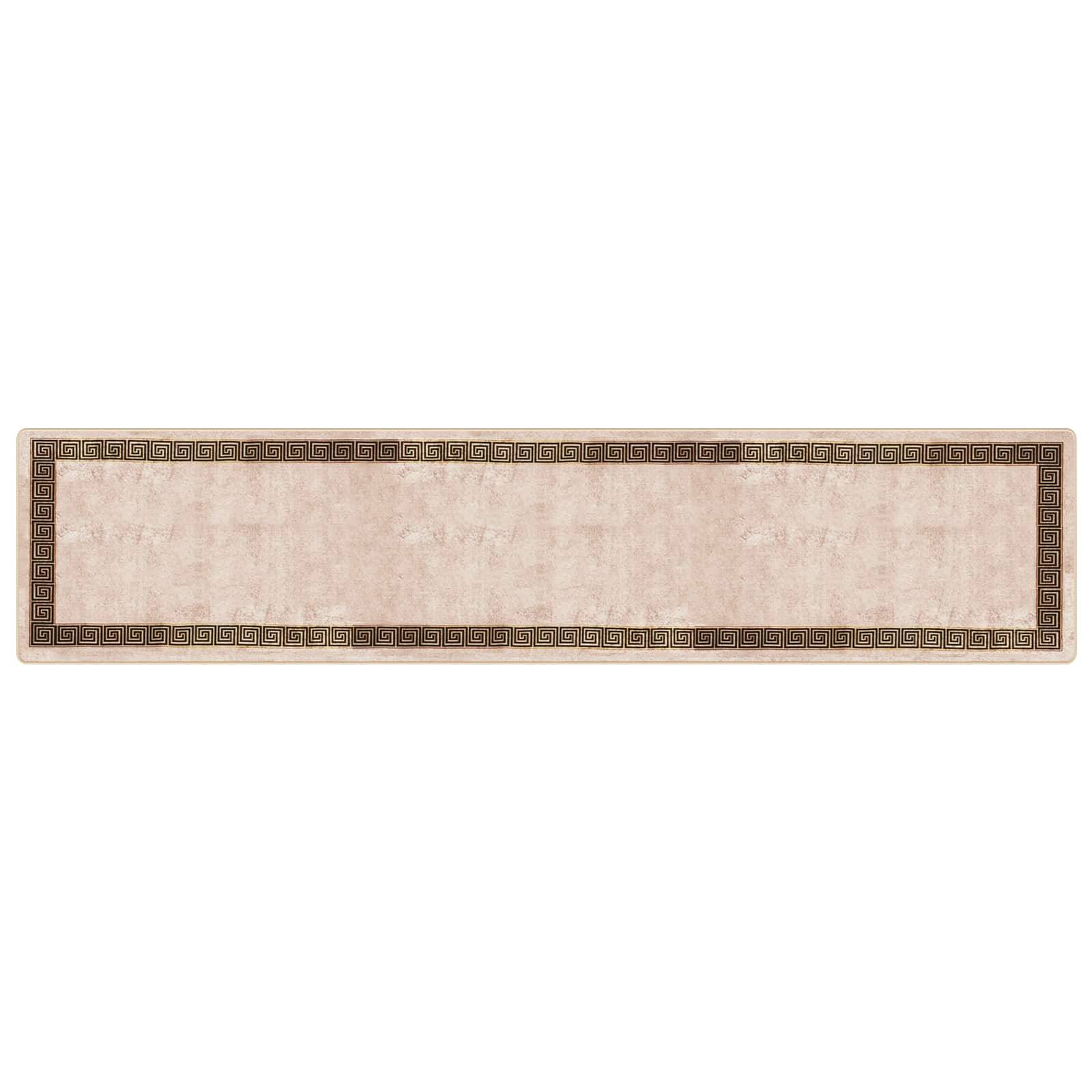 vidaXL Teppichläufer MARSA Schwarz 100 x 450 cm Polyester und PVC