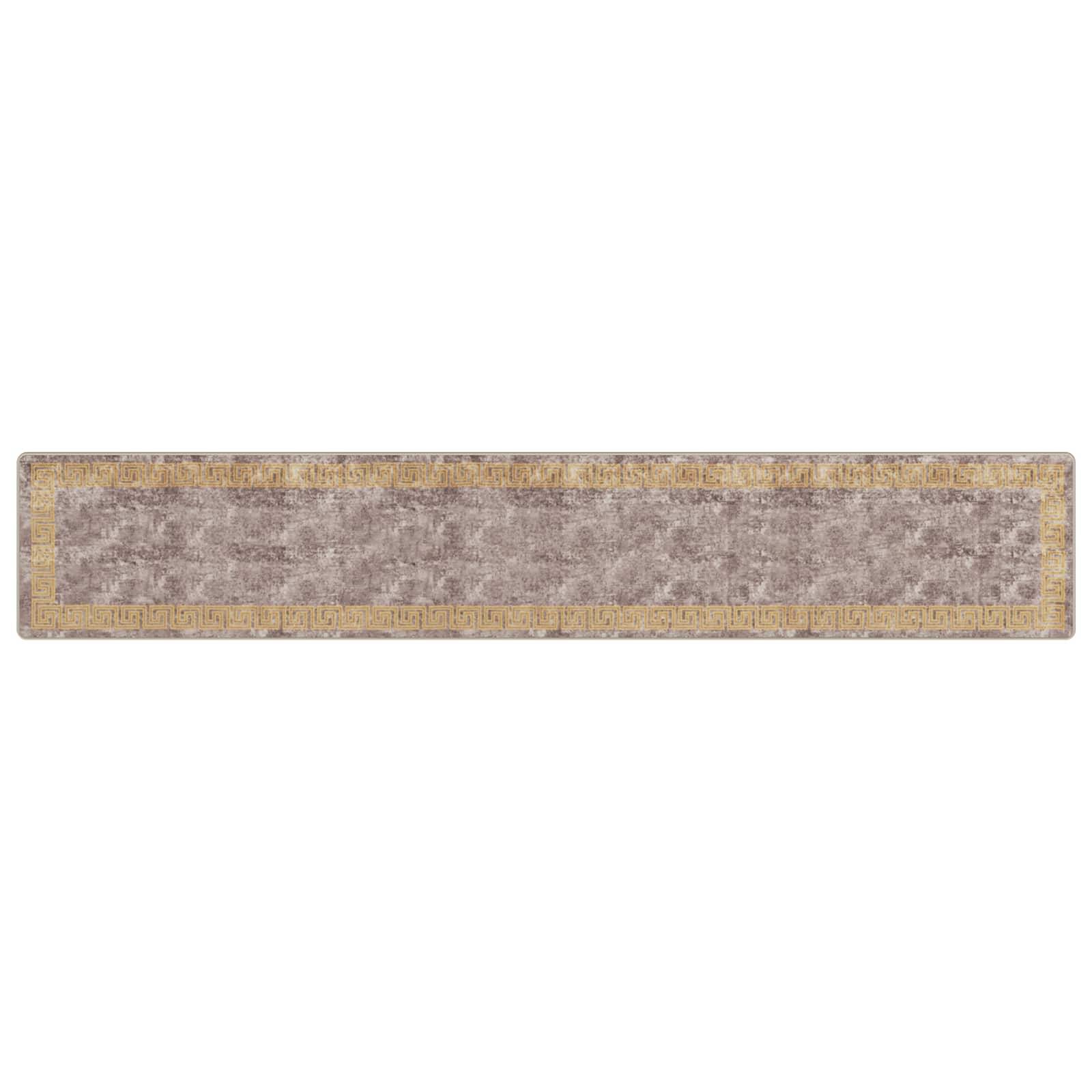 vidaXL Teppichläufer MARSA Grau 80 x 450 cm Polyester und PVC