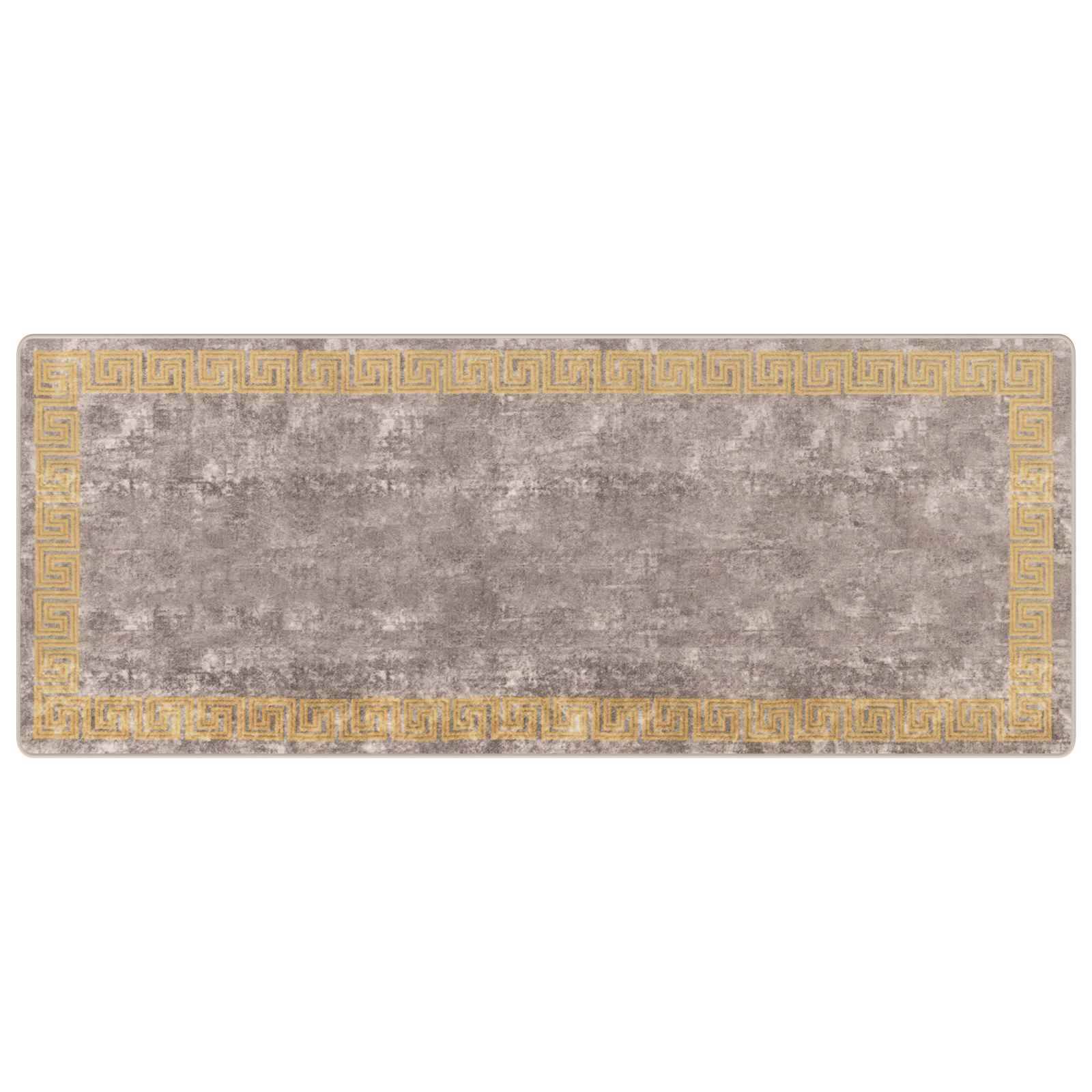 vidaXL Teppichläufer MARSA Grau 100 x 250 cm Polyester und PVC