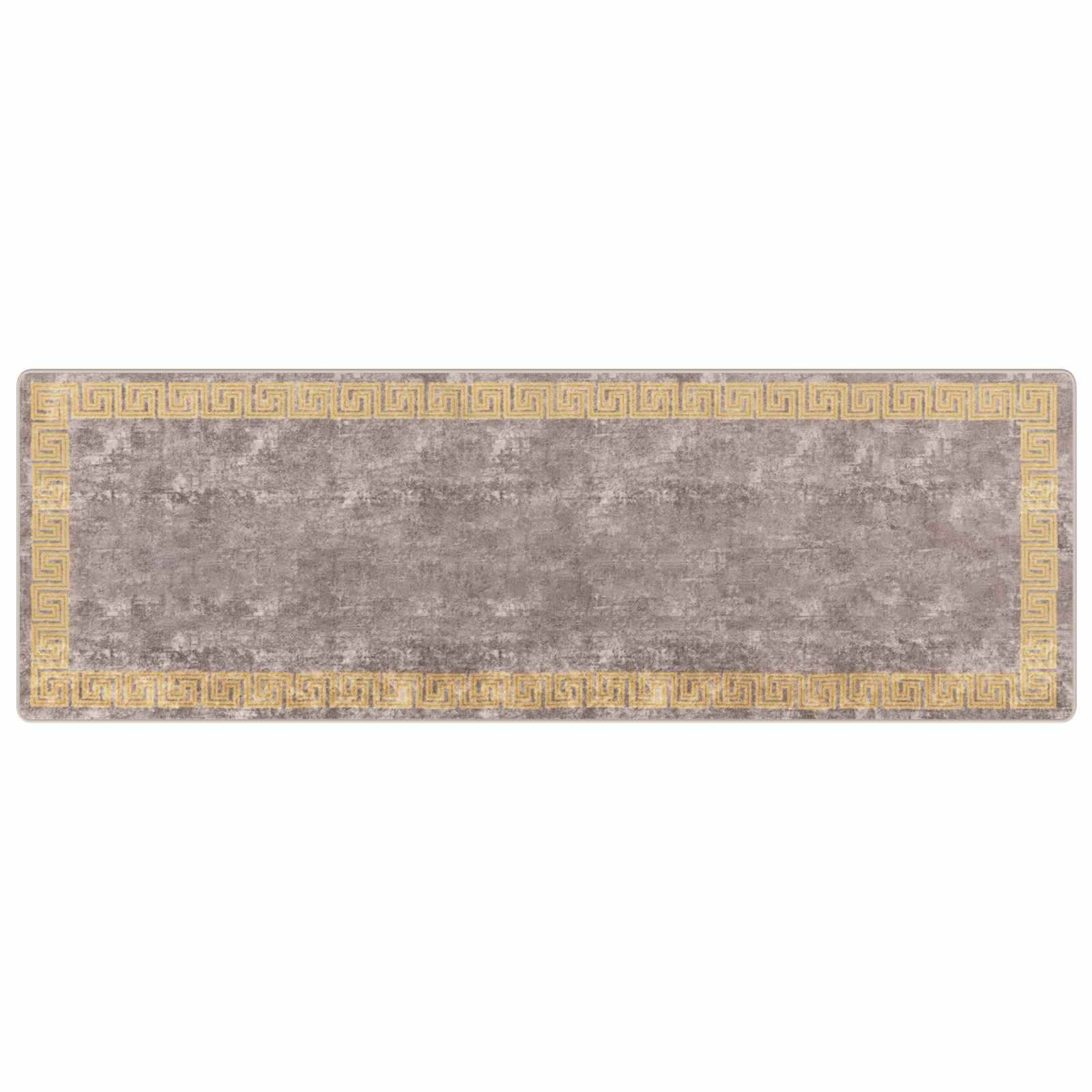vidaXL Teppichläufer MARSA Grau 100 x 300 cm Polyester und PVC