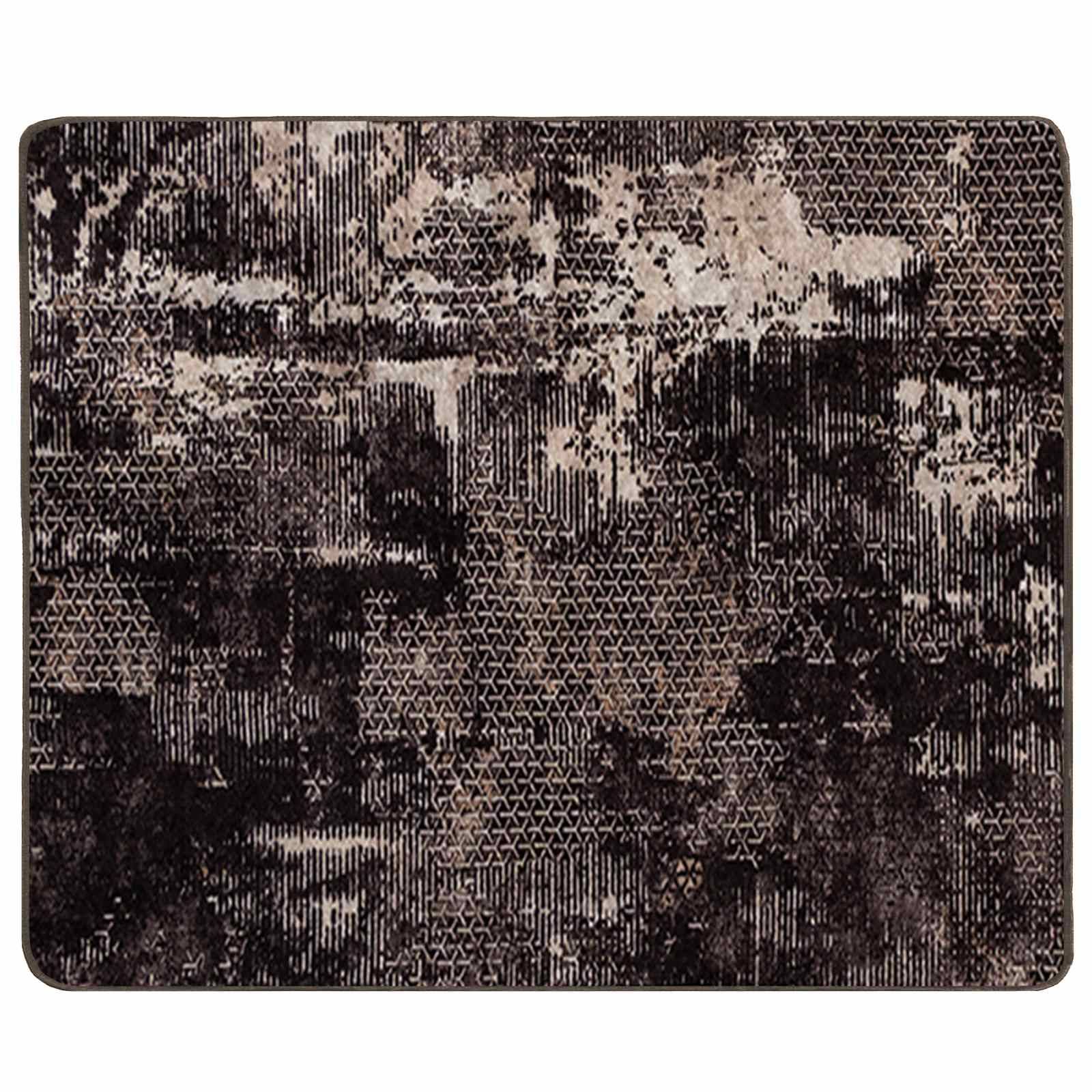 vidaXL Teppichläufer MARSA Schwarz 80 x 100 cm Polyester und PVC