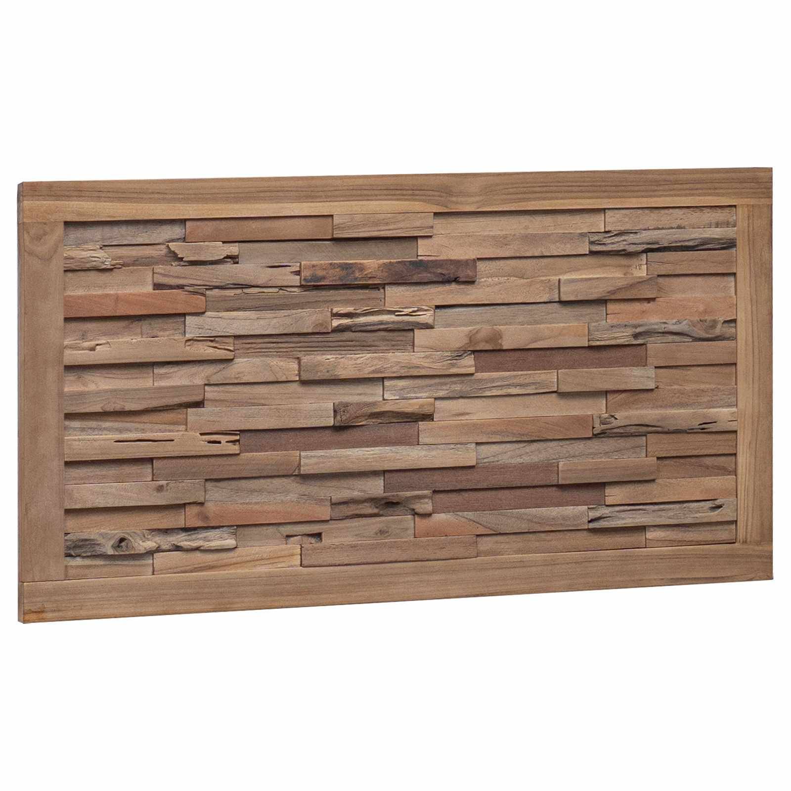 vidaXL Kopfteil Wandmontiert Natur 100 cm Massivholz Teak