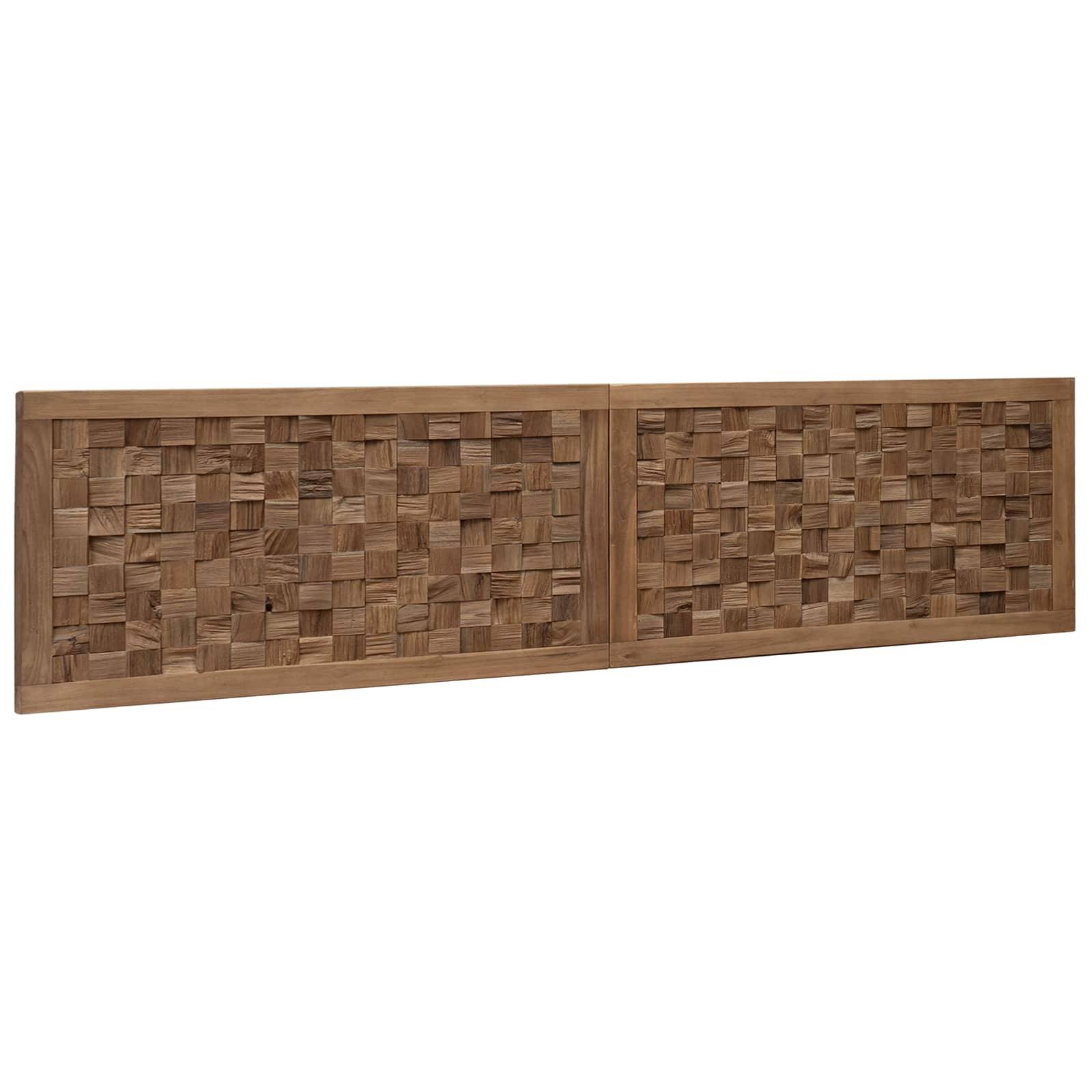 vidaXL Kopfteil Wandmontiert Natur 180 cm Massivholz Teak