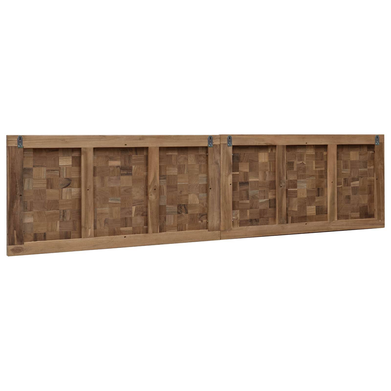 vidaXL Kopfteil Wandmontiert Natur 180 cm Massivholz Teak