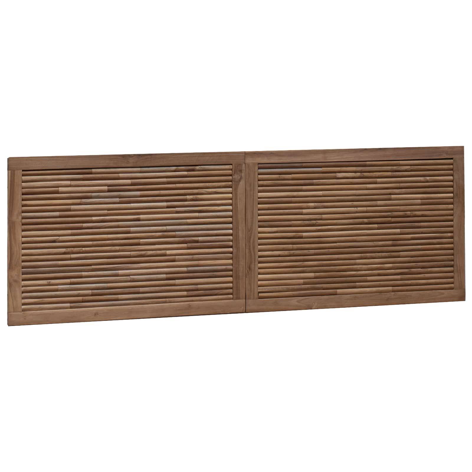 vidaXL Kopfteil Wandmontiert Natur 160 cm Massivholz Teak