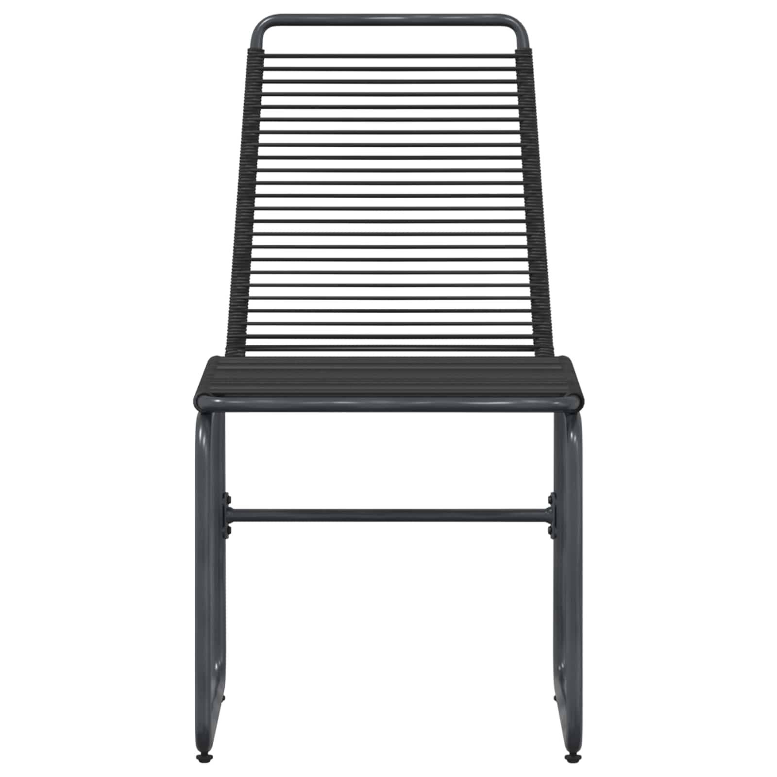 vidaXL Gartenstühle 2 pcs Schwarz 48 x 55 x 89,5 cm Rattan