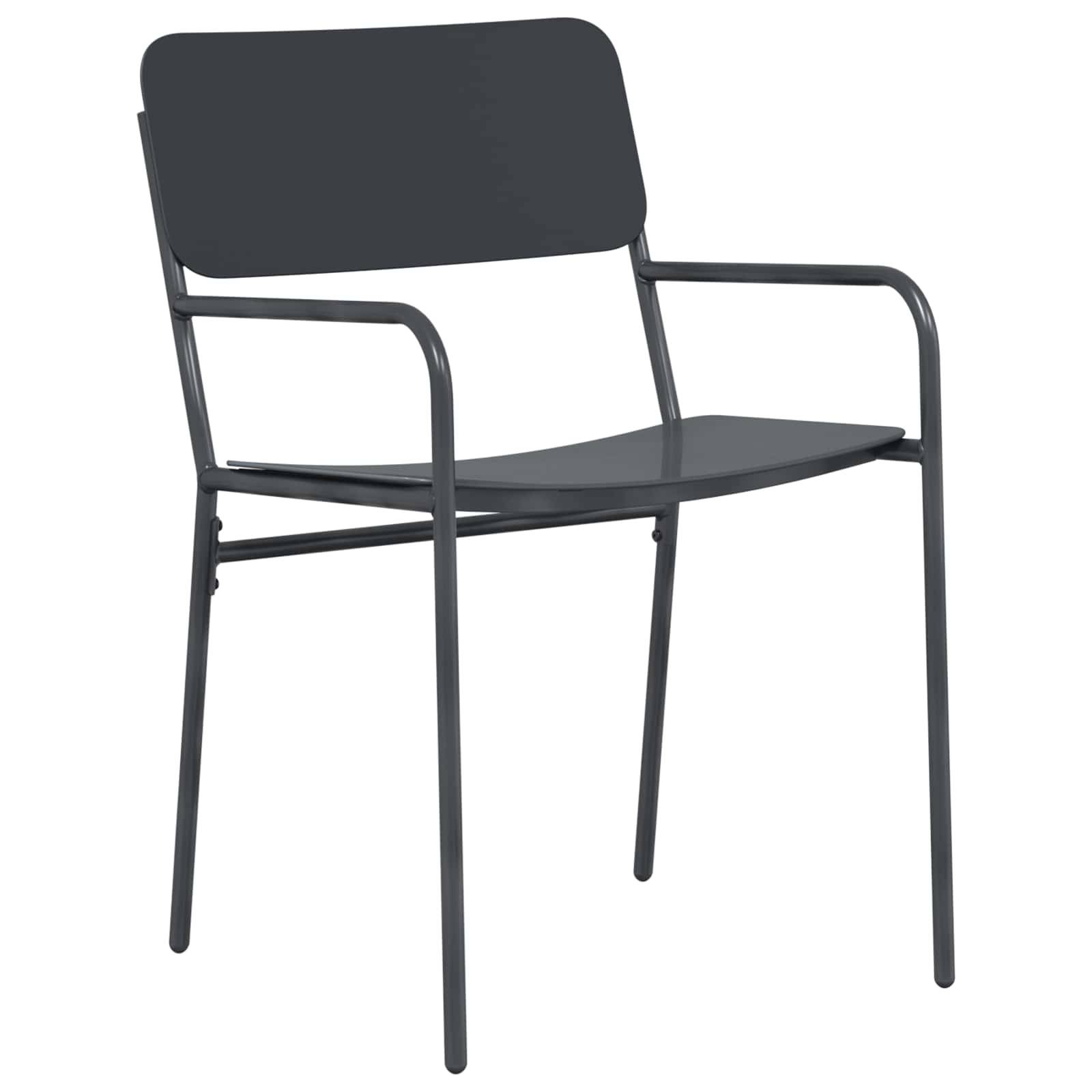 vidaXL Gartenmöbel Set 5 stk. Anthrazit Stahl