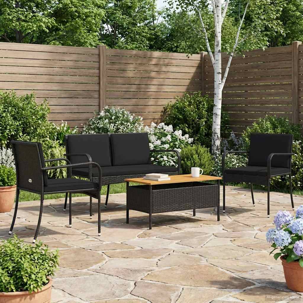 vidaXL Garten Set mit Kissen Stahl