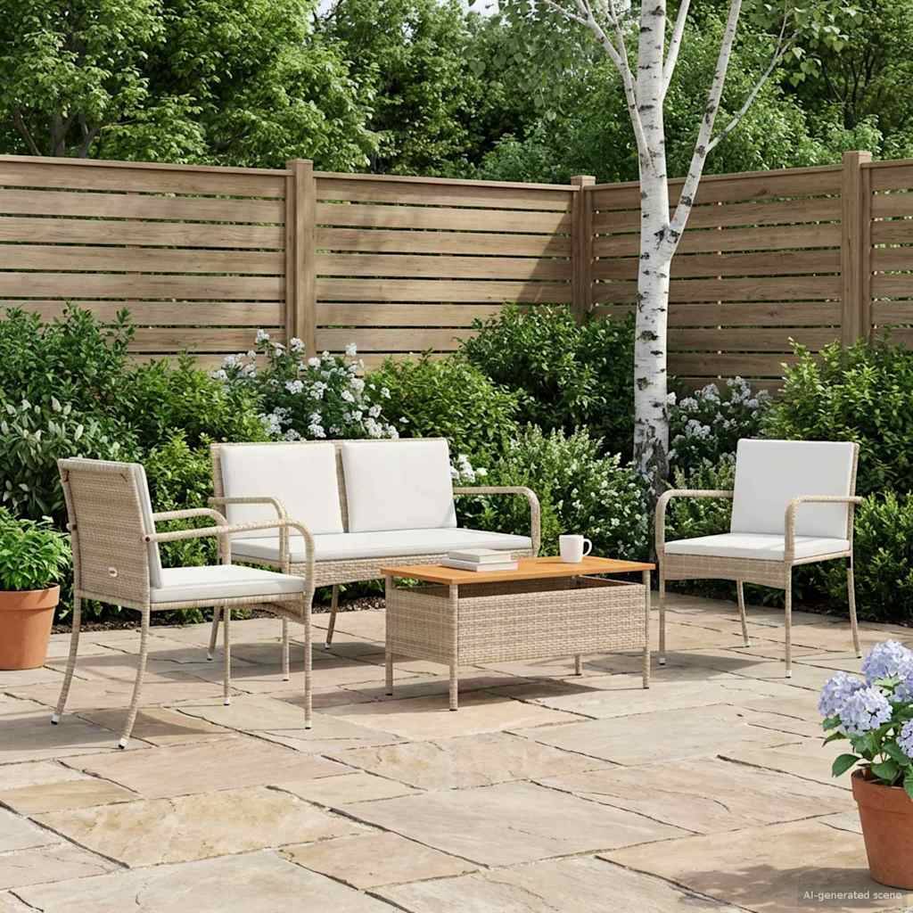 vidaXL Garten Set mit Kissen Stahl