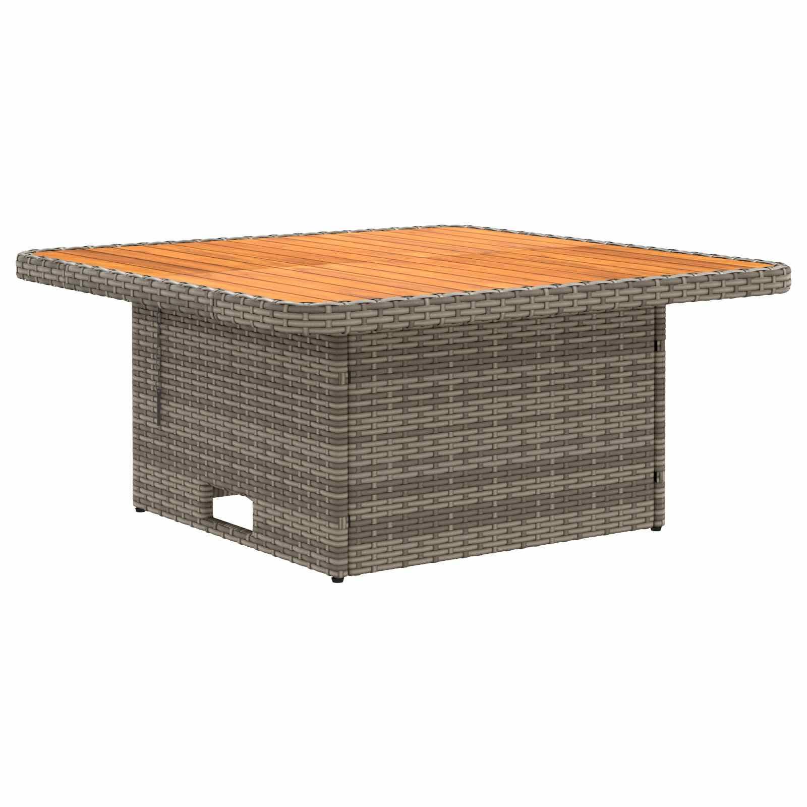 vidaXL 2 Stück Garten Mittel Sofa Mit Hochklapptisch Poly-Rattan