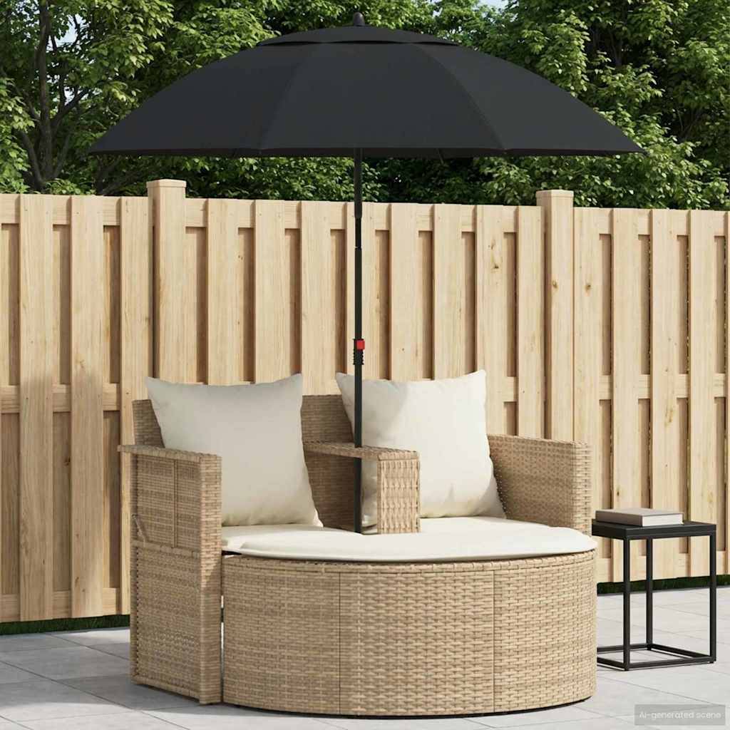 vidaXL Garten-Sofa mit Kissen 8 pcs Beige und Cremeweiß Poly-Rattan