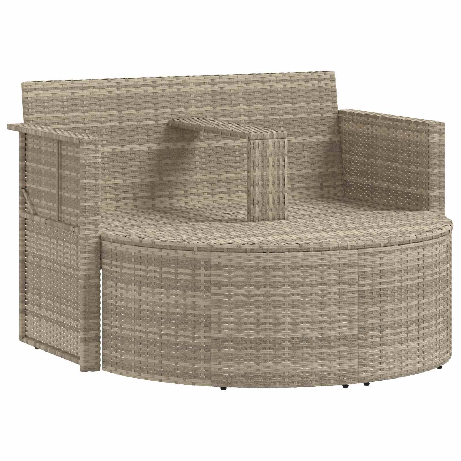 vidaXL Garten-Sofa 8 pcs Hellgrau und Dunkelgrau Poly-Rattan