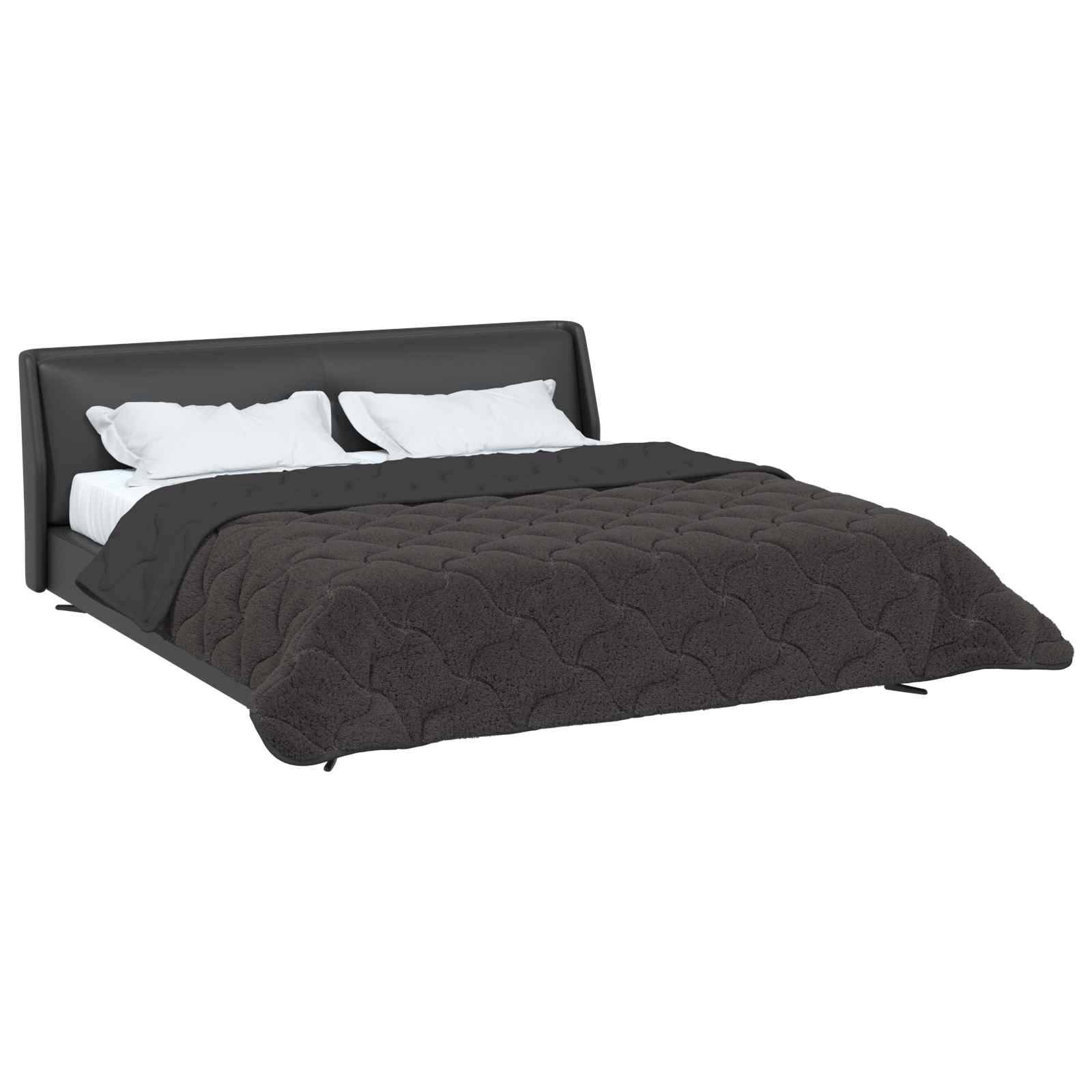 vidaXL Sommerdecke Anthrazit 200 x 200 cm Mikrofaser und Teddy-Fleece