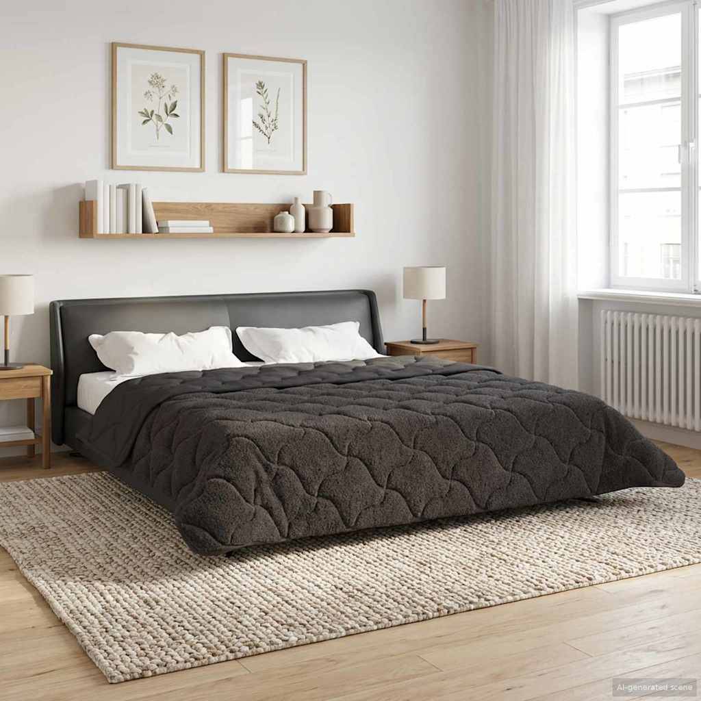 vidaXL Winterbettdecke Gepolstert Anthrazit 220 x 240 cm