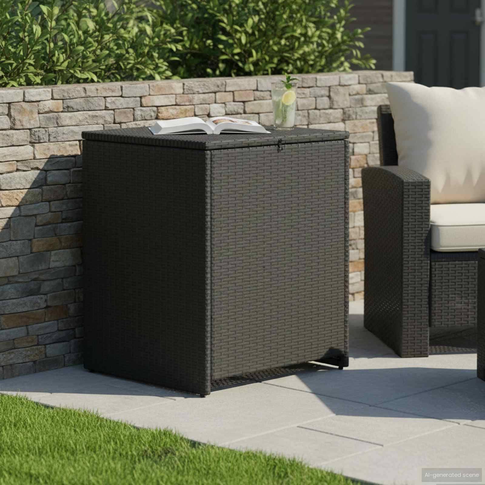 vidaXL Kissenbox 55 x 55 x 69 cm Stahl