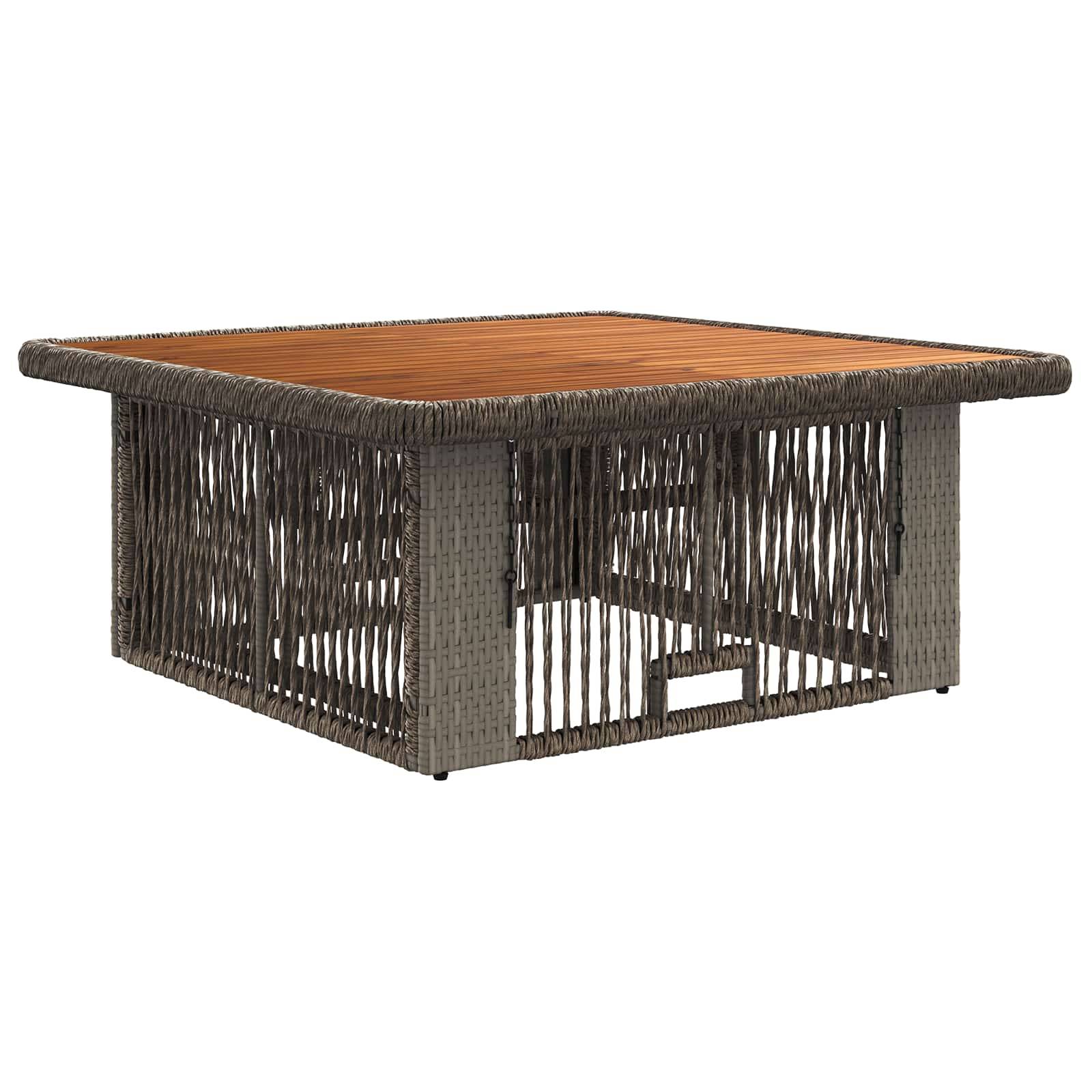 vidaXL Garten Essgruppe 3 pcs Grau und Dunkelgrau Poly-Rattan