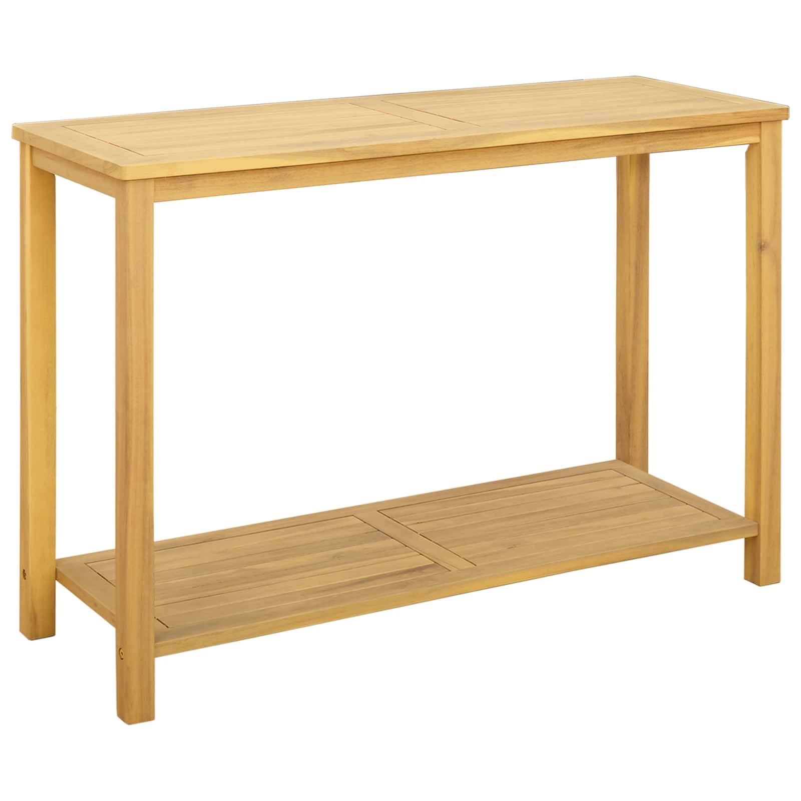 vidaXL Gartenkonsole Tisch Helles Akazienholz 110 x 40 x 75 cm