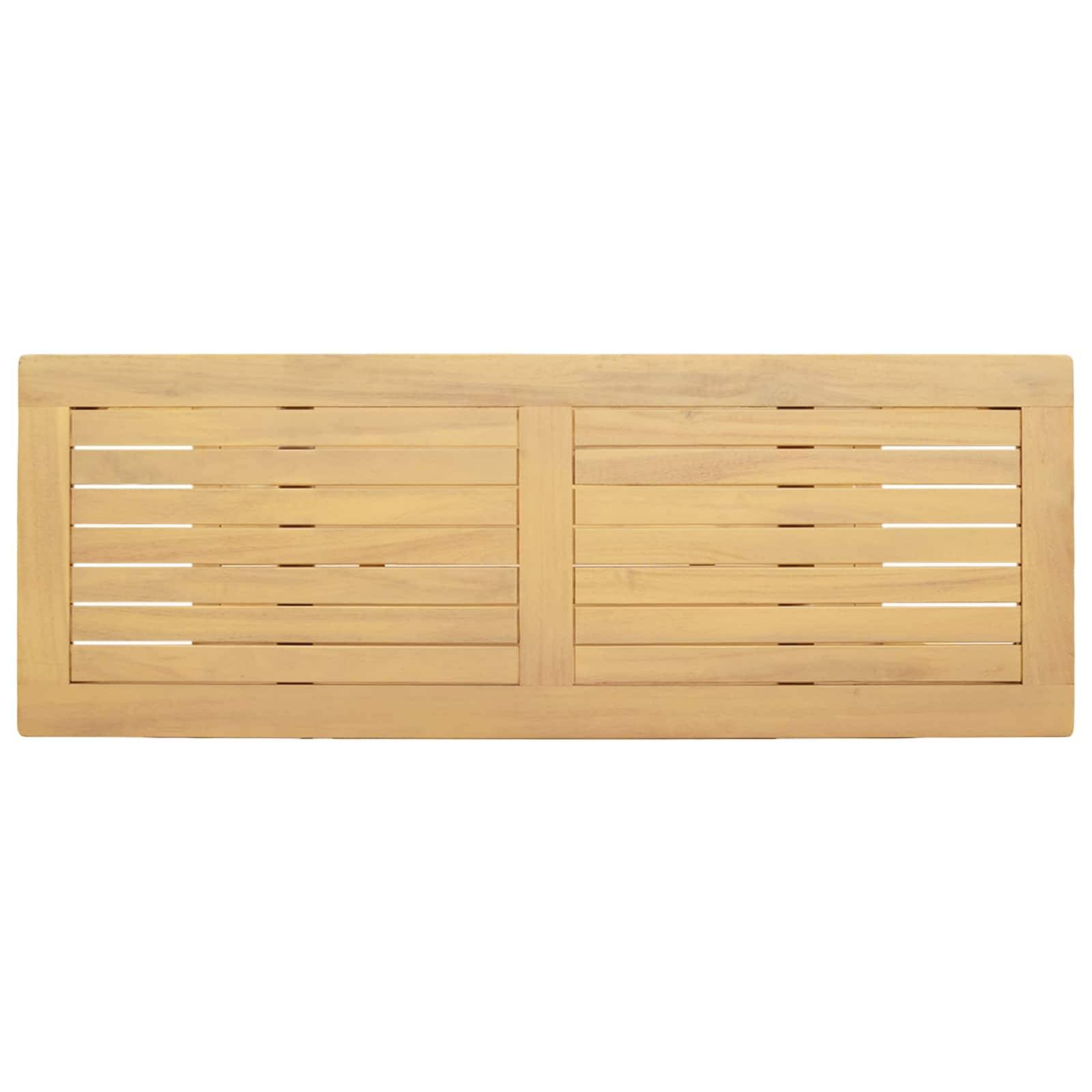vidaXL Gartenkonsole Tisch Helles Akazienholz 110 x 40 x 75 cm