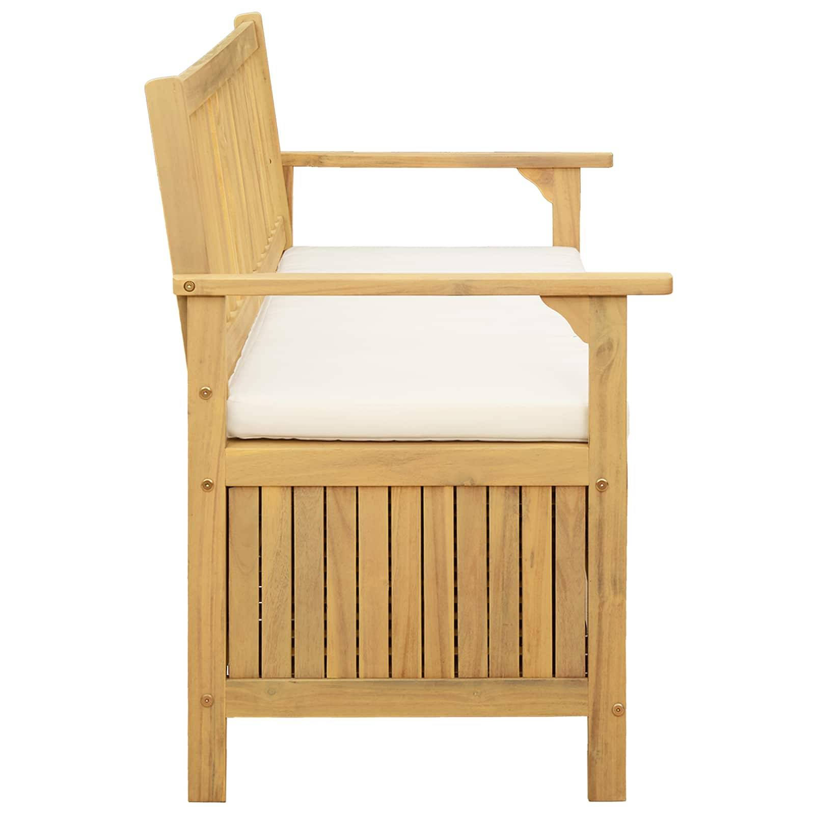 vidaXL Sitzbank mit Stauraum mit Kissen mit Speicher 120 x 63 x 84 cm