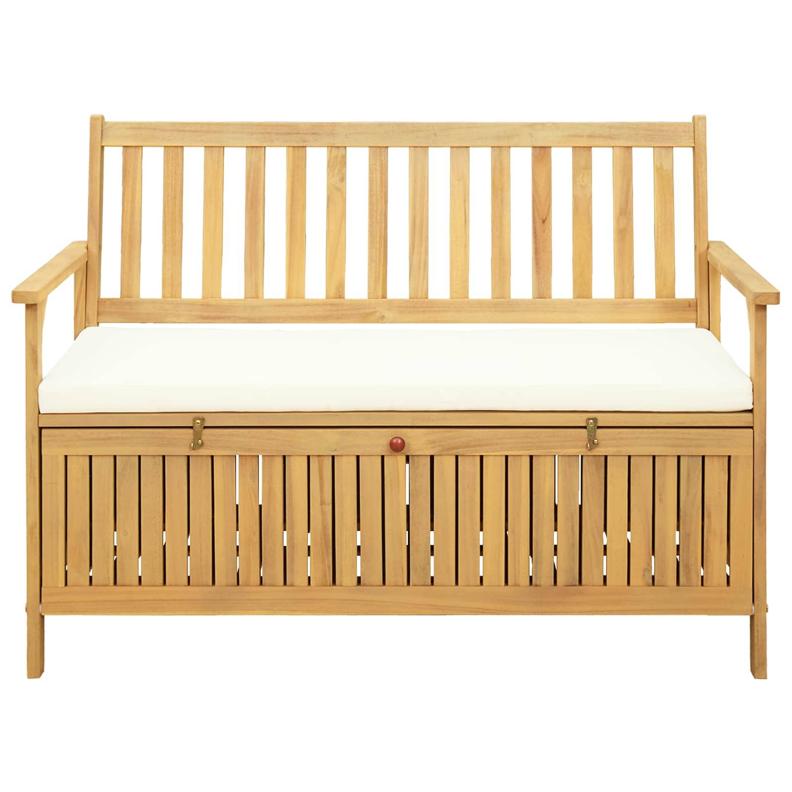 vidaXL Sitzbank mit Stauraum mit Kissen mit Speicher 120 x 63 x 84 cm