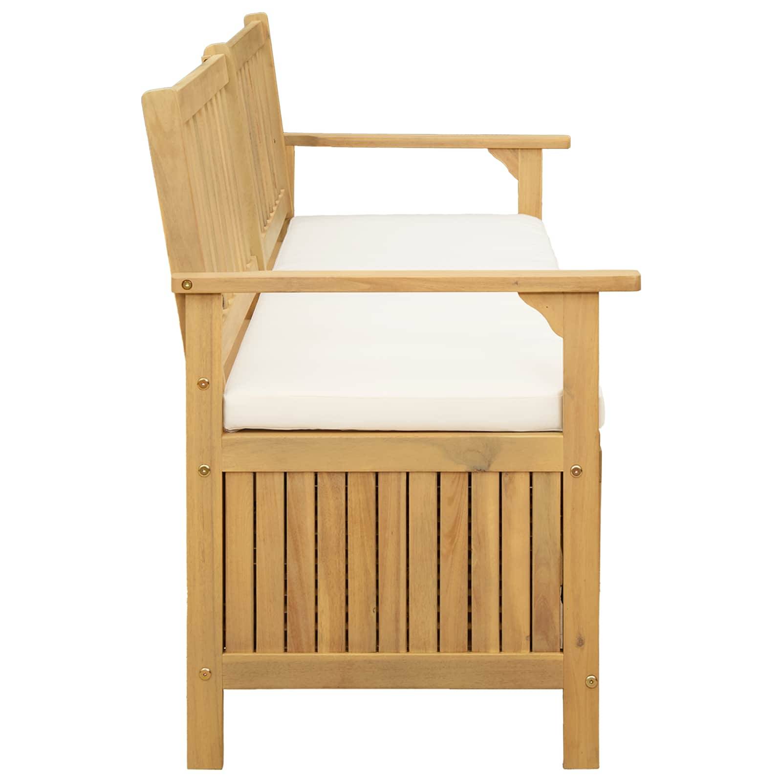 vidaXL Sitzbank mit Stauraum mit Kissen mit Speicher 148 x 63 x 84 cm