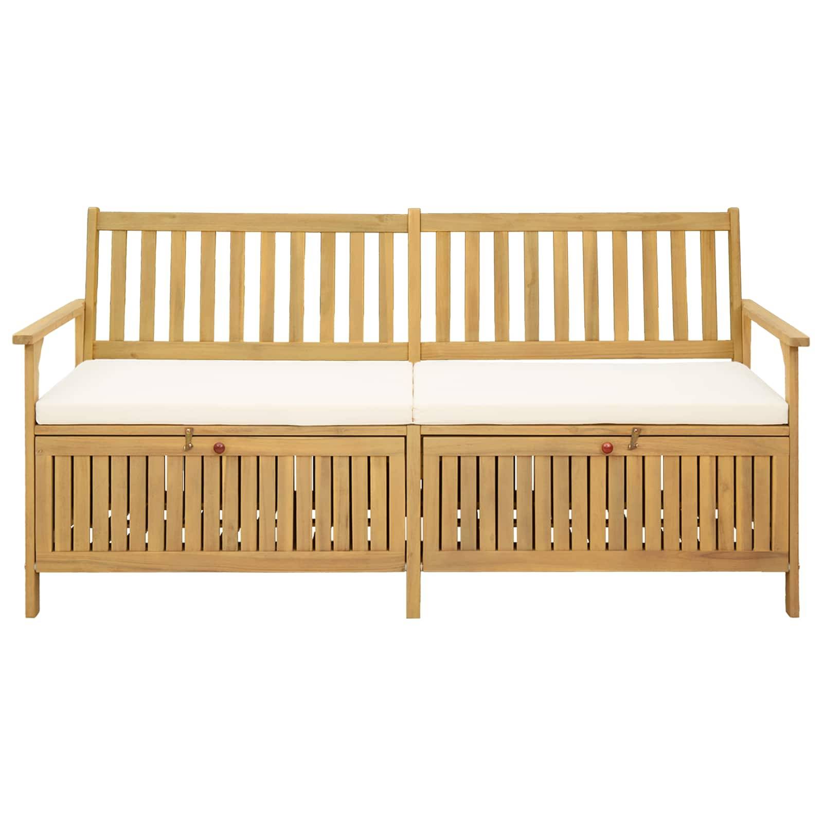 vidaXL Sitzbank mit Stauraum mit Kissen mit Speicher 170 x 63 x 84 cm