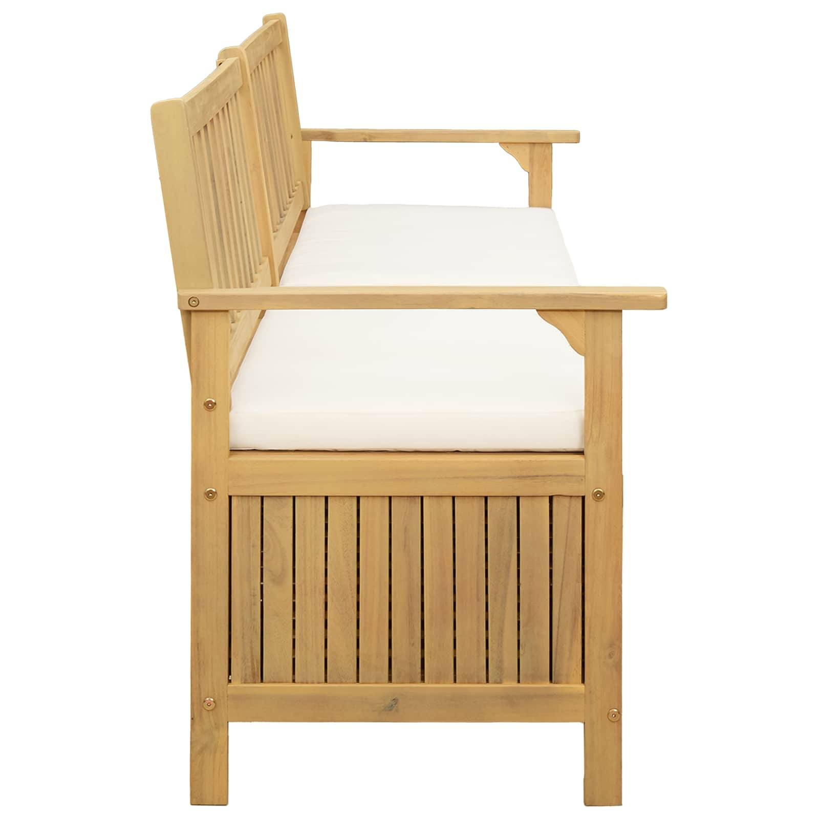 vidaXL Sitzbank mit Stauraum mit Kissen mit Speicher 170 x 63 x 84 cm