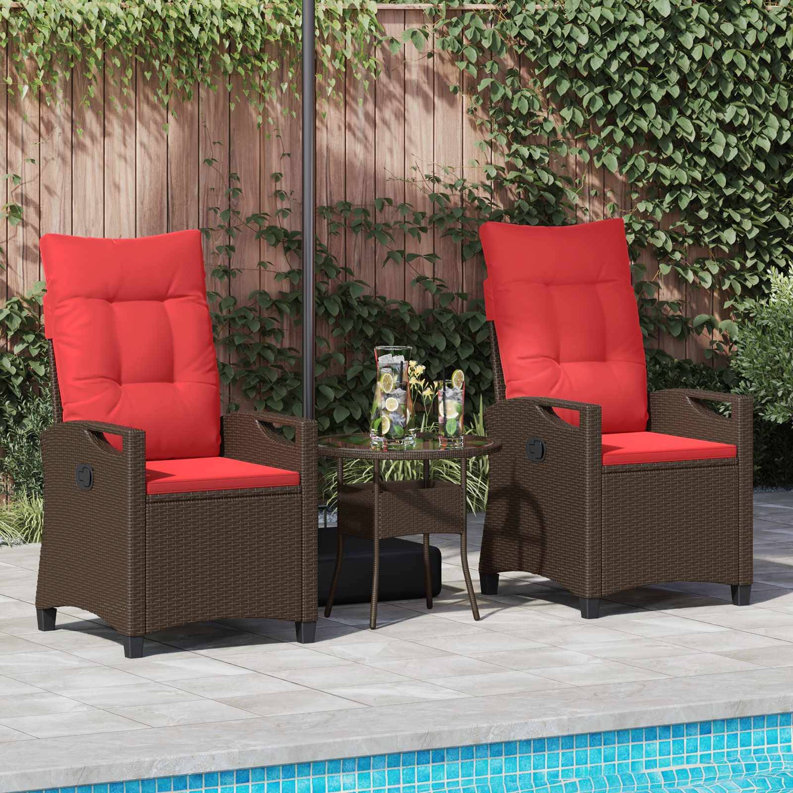 vidaXL Gartenstuhl 56 x 64 x 94 cm Stahl