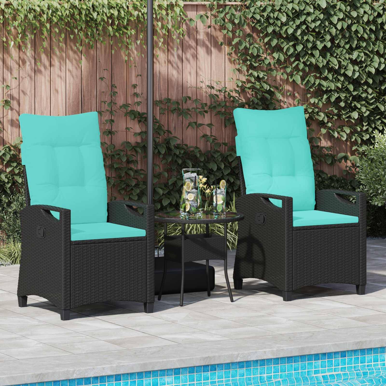 vidaXL Gartenstuhl 56 x 64 x 94 cm Stahl