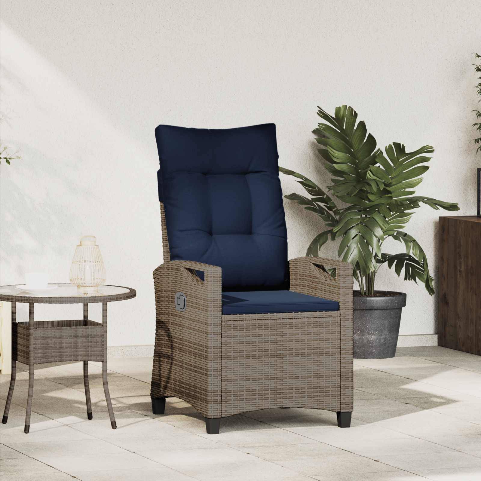 vidaXL Verstellbarer Gartenstuhl 56 x 60 x 112 cm Stahl