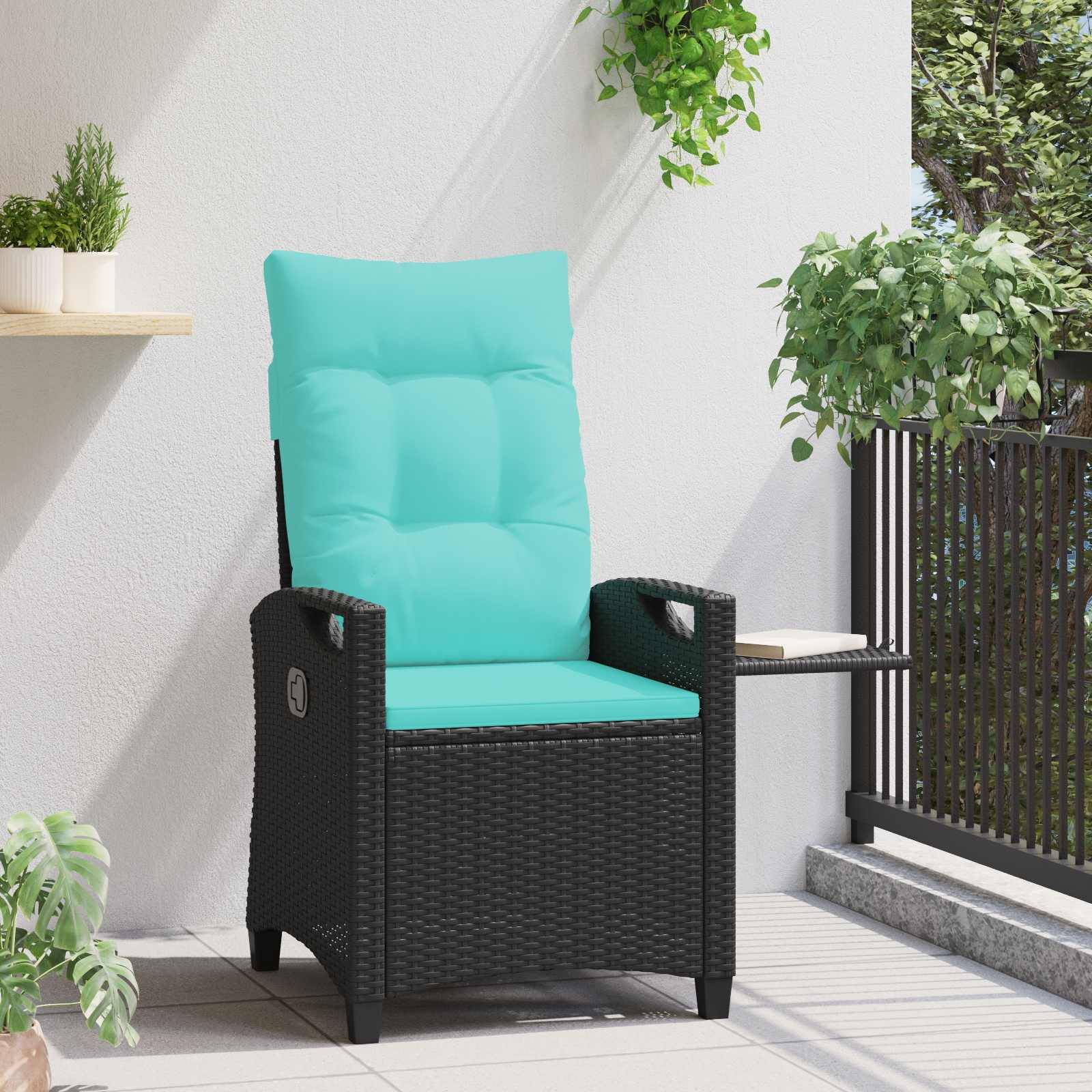 vidaXL Verstellbarer Gartenstuhl 56 x 60 x 112 cm Stahl
