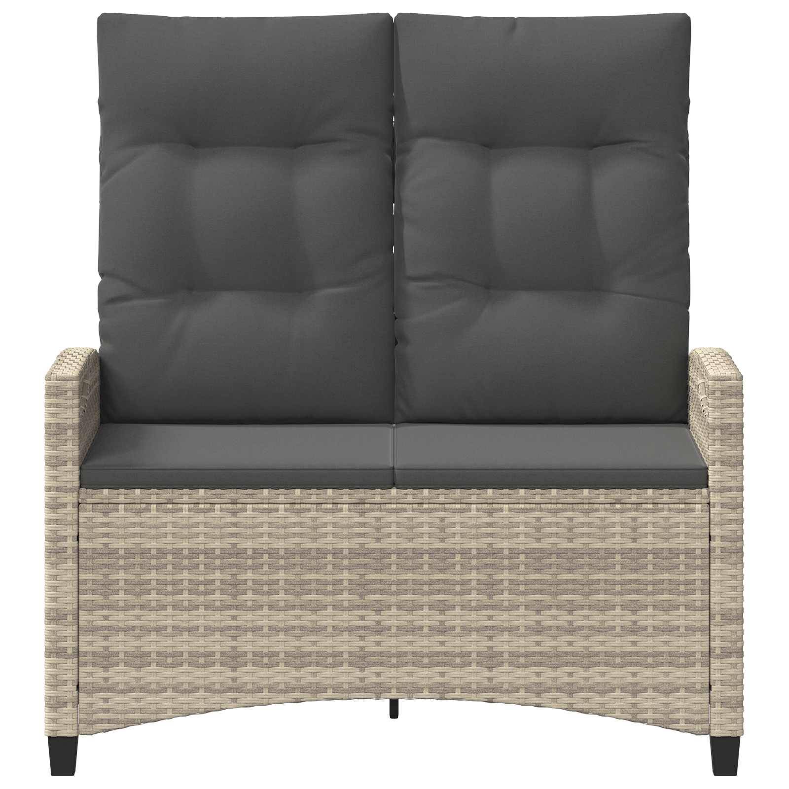 vidaXL Gartenbank mit Kissen 105 x 60 x 112 cm Stahl