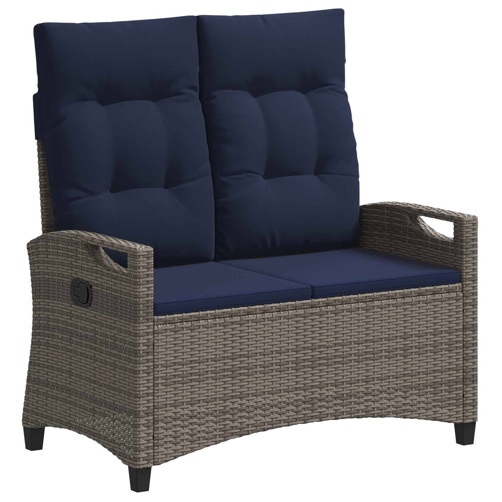 vidaXL Gartenbank mit Kissen 105 x 60 x 112 cm Stahl