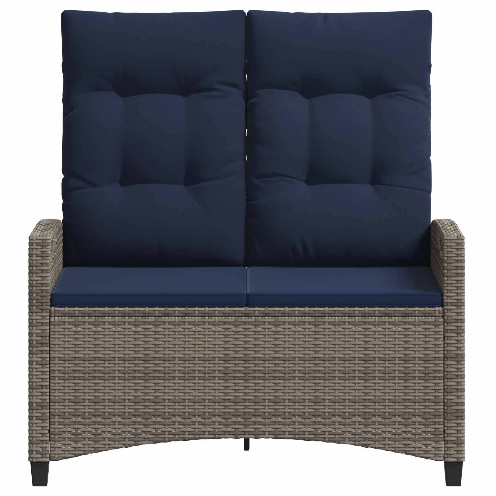 vidaXL Gartenbank mit Kissen 105 x 60 x 112 cm Stahl
