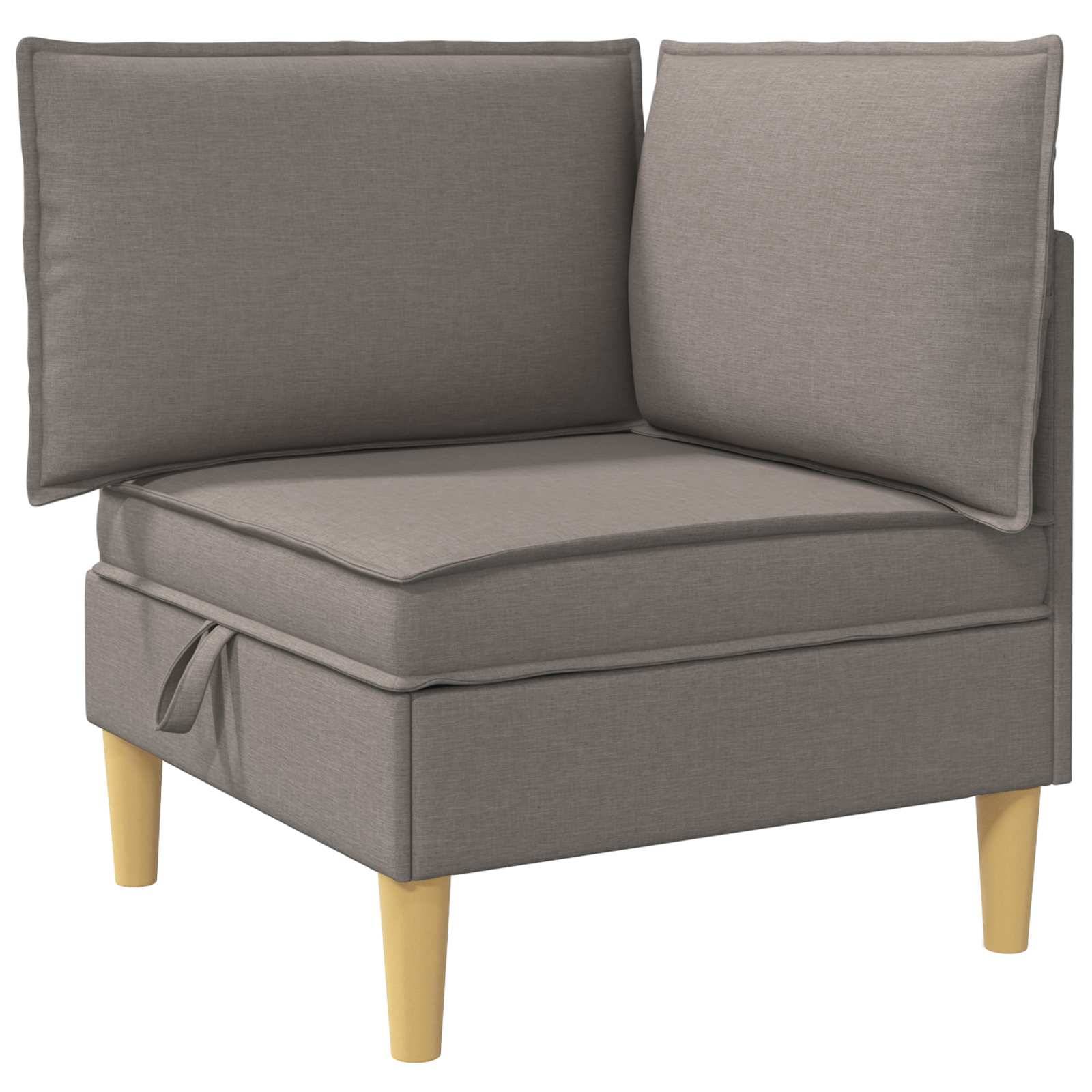 vidaXL Wohnzimmergarnitur mit Kissen mit Speicher 4 pcs Taupe Stoff