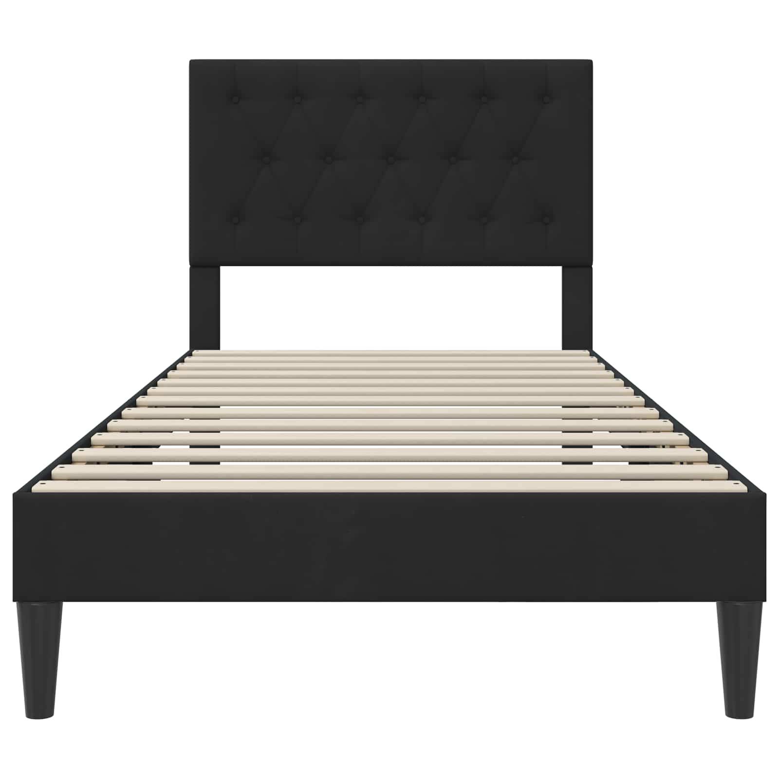 vidaXL Bettrahmen mit Kopfteil Schwarz 80 x 200 cm Samt