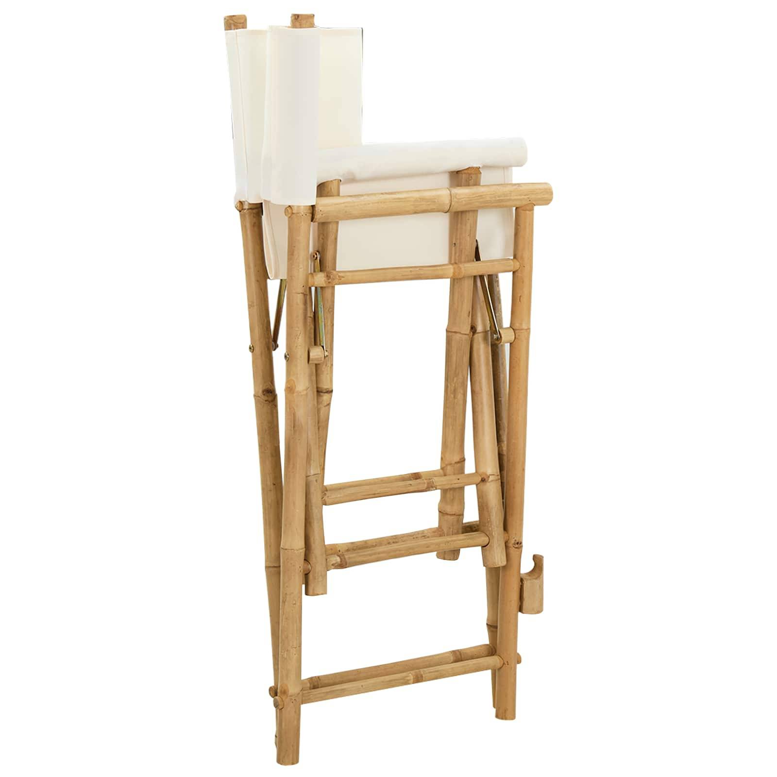 vidaXL Klappstuhl für Regisseure 2 pcs Natur 58 x 48 x 115 cm Bambus