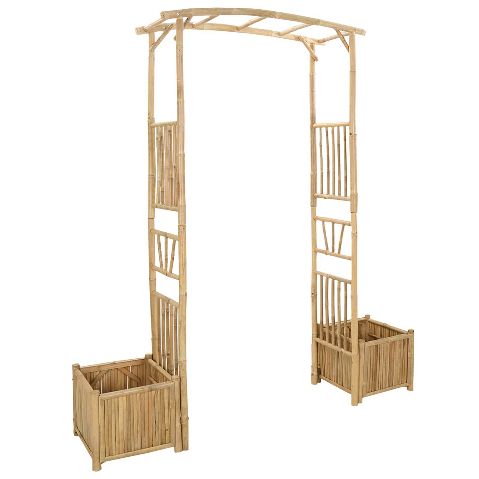 vidaXL Gartenbogen Natur 177 x 40 x 205 cm Bambus