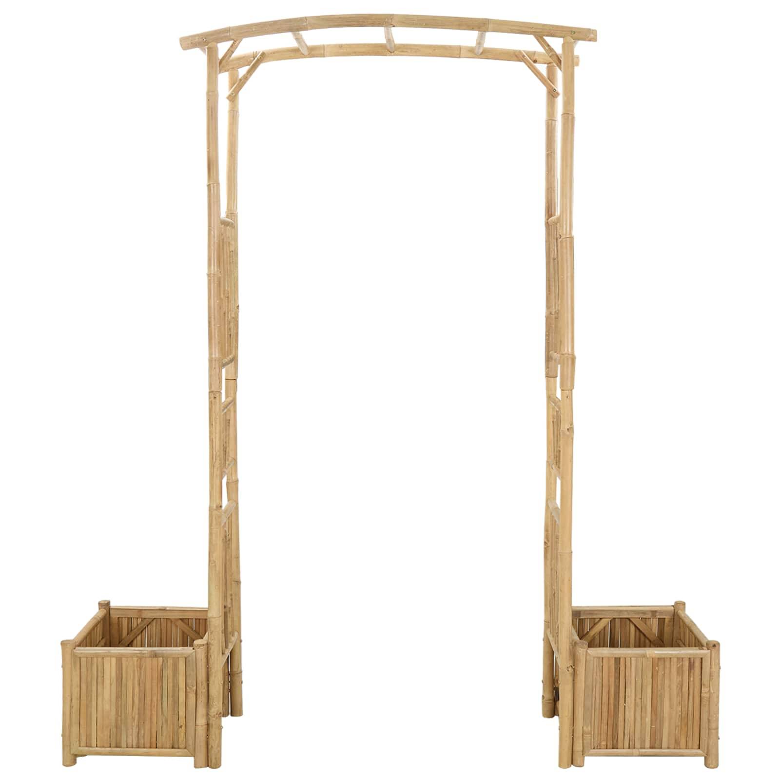 vidaXL Gartenbogen Natur 177 x 40 x 205 cm Bambus