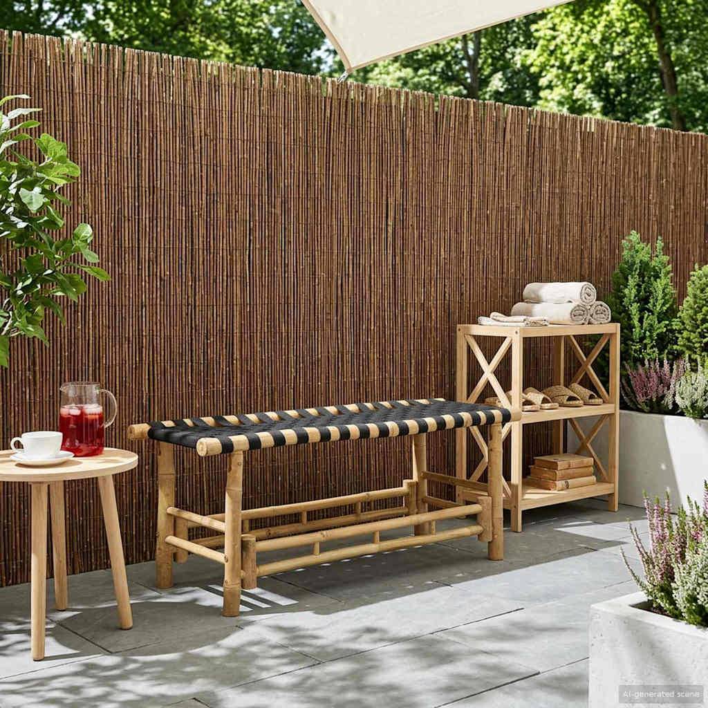 vidaXL Gartenbank Natur 110 x 38 x 40 cm Bambus