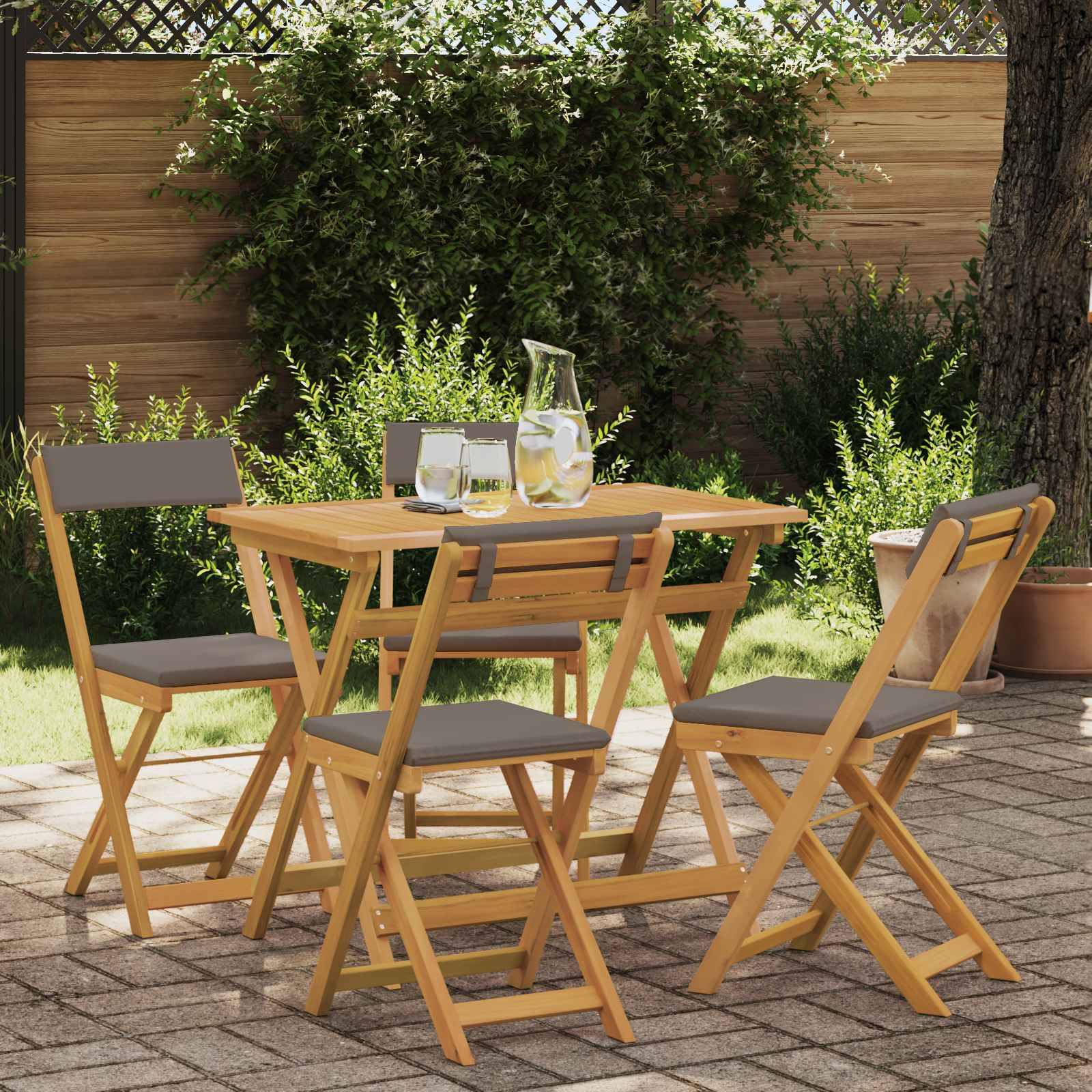 vidaXL Außen Bistro-Stühle 4 pcs Dunkelgrau 40 x 53 x 80 cm