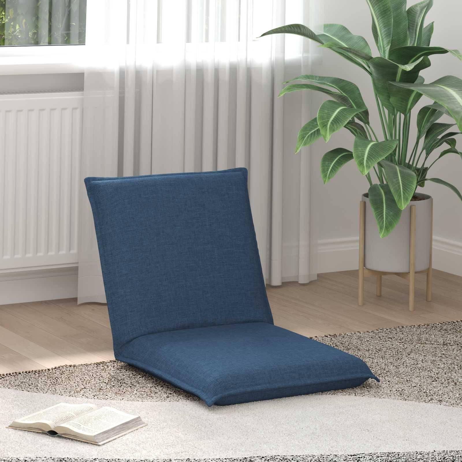 vidaXL Bodenstuhl Blau 54 x 64 x 59 cm Stoff